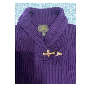 Lauren Ralph Lauren Purple Ribbed Sweater